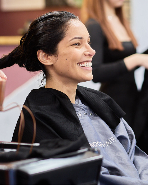 lady having Kérastase fusio dose hair treatment bristol