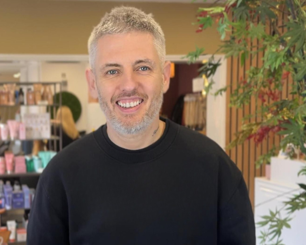 Noel Halligan explaining the hair consultation process at NOCO Hair in Bristol