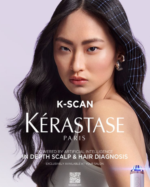 Kérastase K Scan AI camera analysing scalp and hair during in depth consultation at NOCO Hair Bristol.