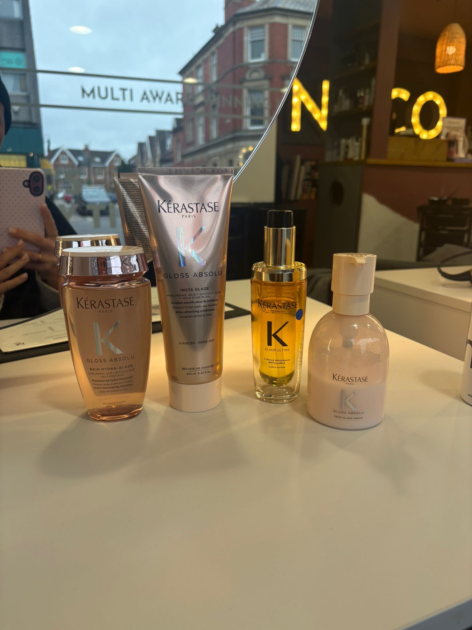 Kérastase gloss treatment products used at NOCO Hair Bristol
