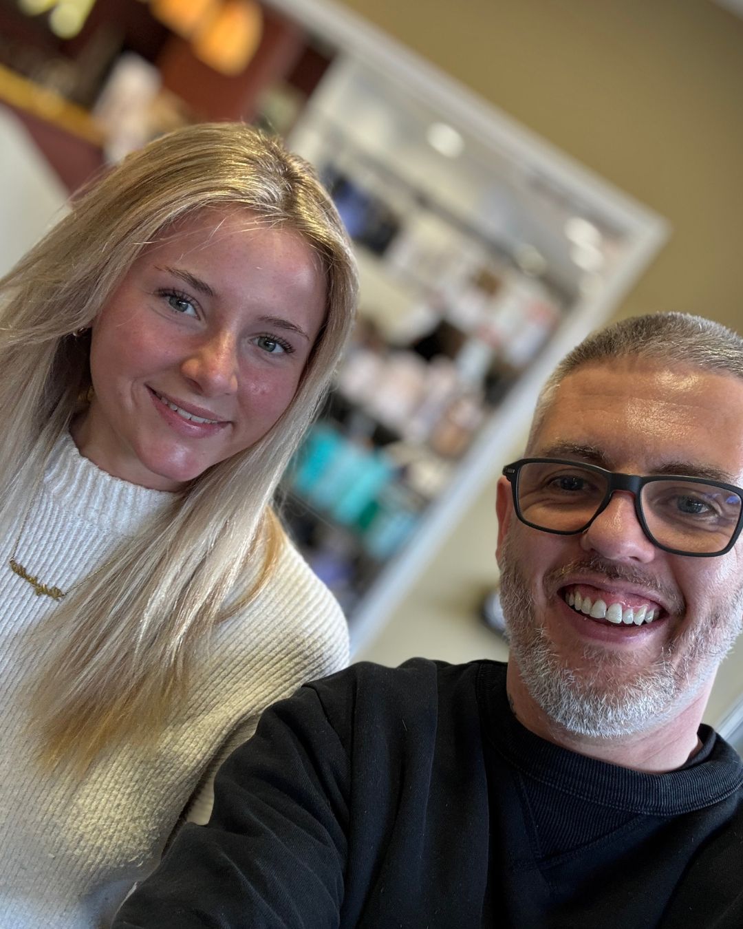 Noel Halligan and Lilybelle at NOCO Hair Bristol