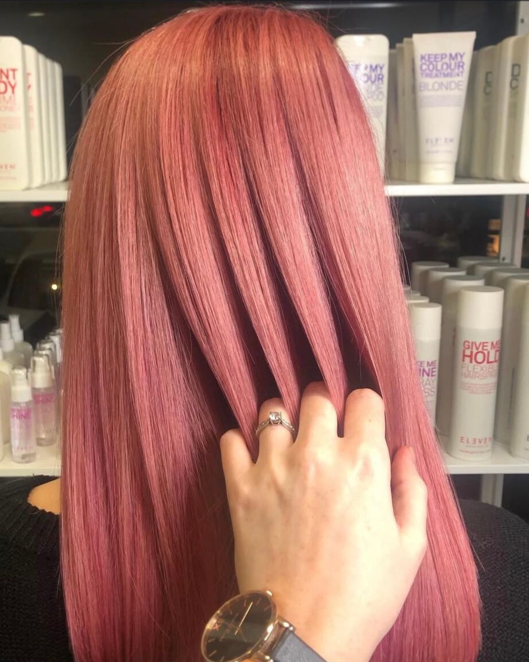 Pink hair colour toner by Corey Taylor at NOCO Hair Bristol